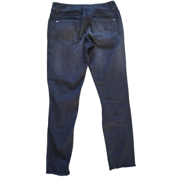 Rue21 skinny jeans black size ½ distressed look crop women's - Picture 2 of 6